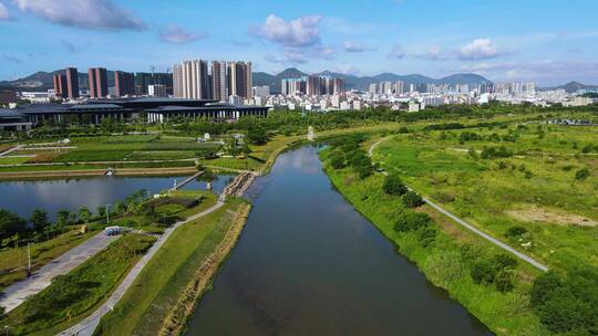 航拍深圳坪山河 (4)