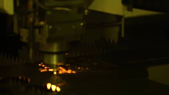 数控激光切割金属现代工业技术视频素材模板下载