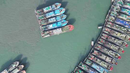 航拍广东阳江海陵岛闸坡国家级中心渔港