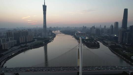 2022广州塔小蛮腰珠江新城猎德大桥二沙岛视频素材模板下载