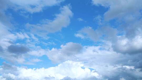 天空延时夏日蓝天白云唯美天空夏天晴朗天空