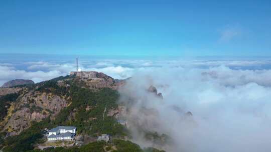 安徽黄山云海延时风景视频素材航拍