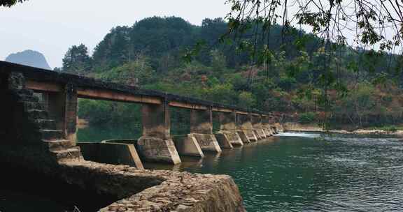 广西河池巴马盘阳河风景区石桥0826