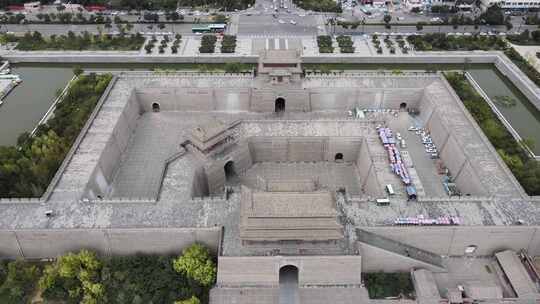 航拍中国古城墙