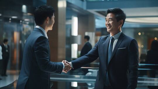 商务洽谈商务合作握手