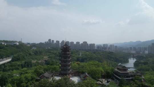 航拍重庆华岩旅游风景区