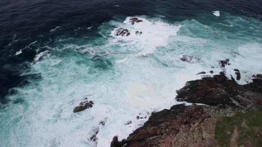 海浪礁石沙滩海