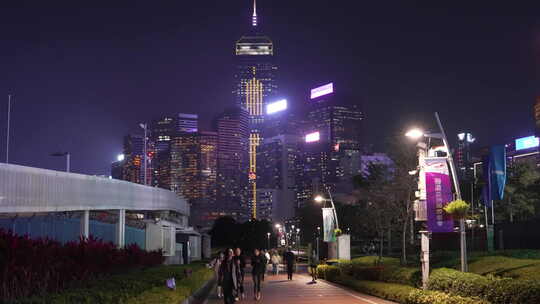 香港中环建筑夜景