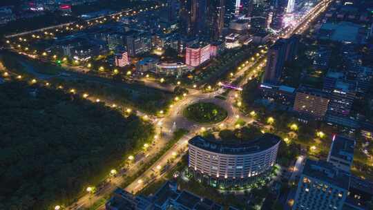 广州黄埔科学城夜景延时