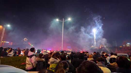 烟花4k慢放新年烟花春节元旦烟花秀