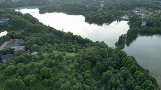 航拍衡阳南湖公园绝美风光美景