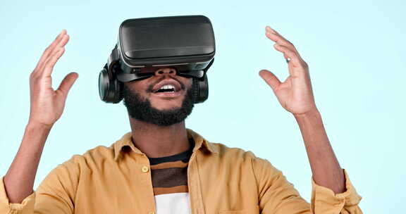 虚拟现实眼镜，未来和黑人与数字应用程序，
