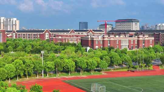 航拍上海临港 临港新片区  上海建桥学院