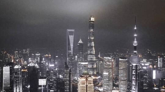 上海天际夜景延时