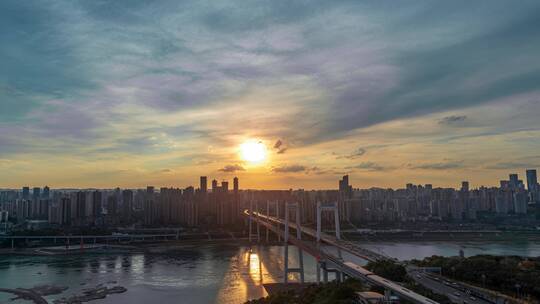 8K大气重庆城市日落日出夜景