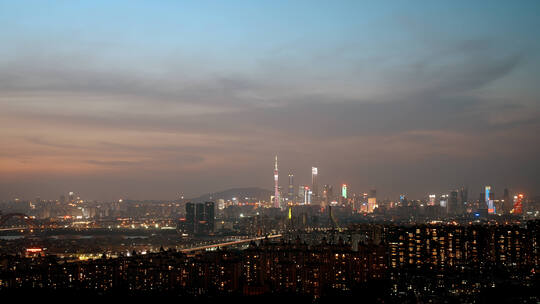 4K广州城市高楼延时摄影1