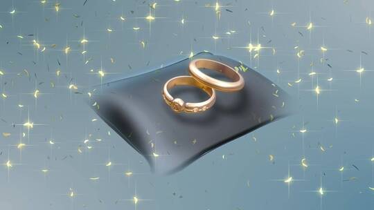结婚戒指动画视频素材模板下载