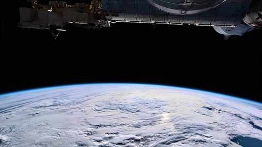 从国际空间站看地球的时移。