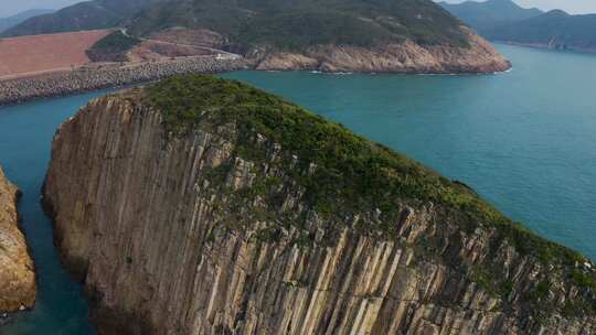 海中悬崖峭壁唯美自然风光山海