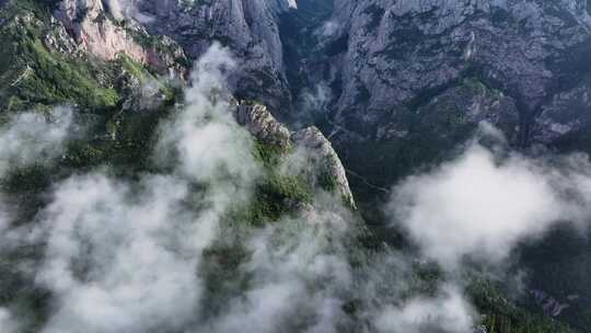 扎尕那高山云海自然风景航拍