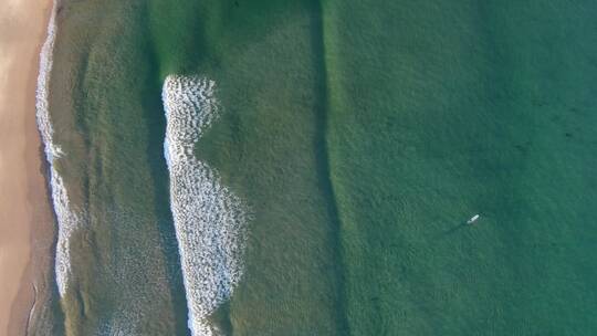 晨曦透明海底的海浪视频素材模板下载