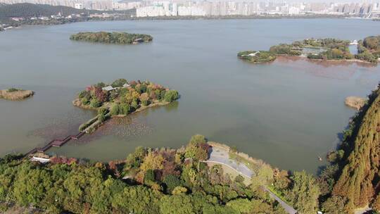 徐州航拍小南湖云龙湖山水城林