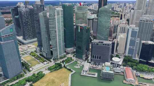 新加坡城市高楼视频素材模板下载