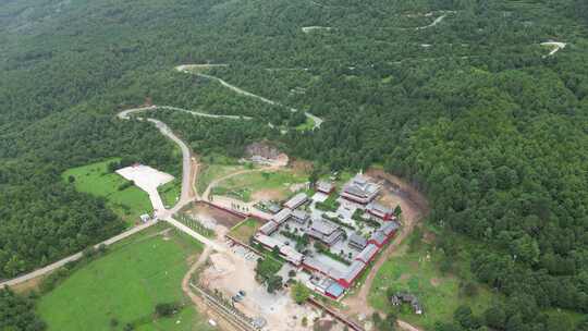 丽江福国寺航拍视频素材模板下载