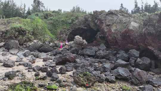 海南龙门激浪海岸航拍