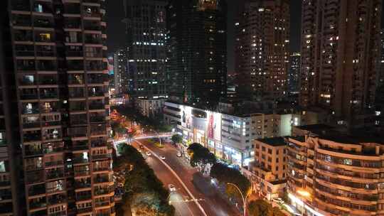 厦门 湖滨西路 大西洋海景城 天虹 夜景航拍