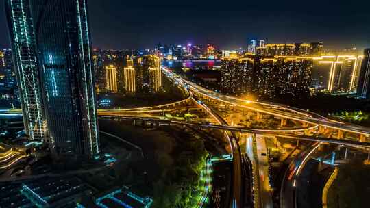 杭州城市夜景4K延时拍摄