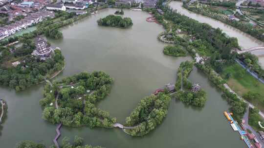 江苏淮安城市风光航拍