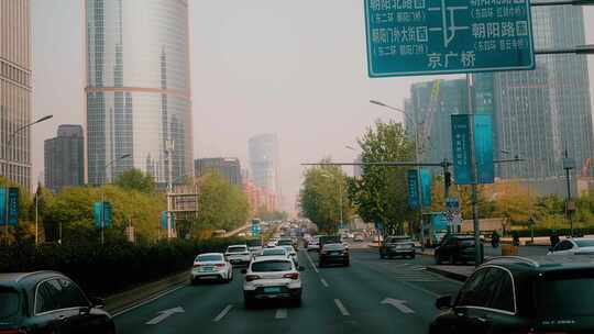 北京三环主路视频素材模板下载