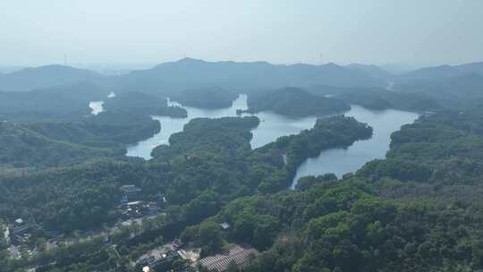 惠州市惠城红花湖景区航拍森林山川湖泊风景