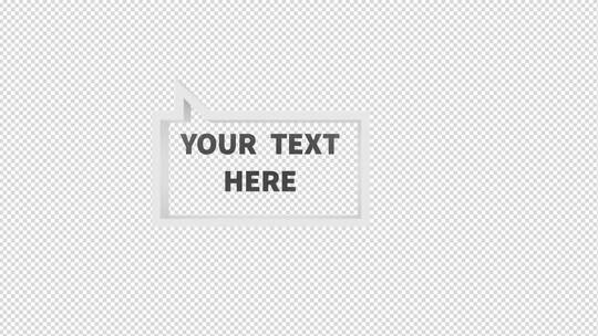 白色简约对话框文字标题素材包AE模板