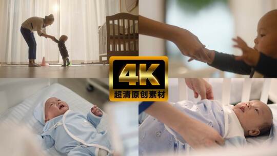 婴儿宝宝新生儿护理健康生命高清在线视频素材下载