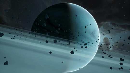 海王星宇宙科幻气态星球天文银河 (2)