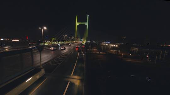 穿越机航拍FPV郑州农业路大桥高架桥夜景4K