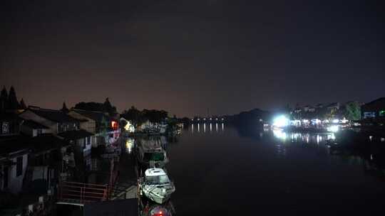 上海朱家角古镇夜景