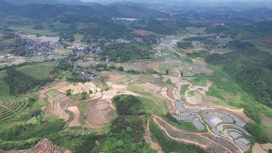 山川丘陵农田农业种植航拍