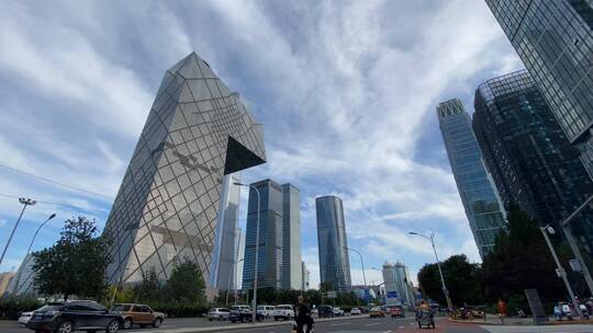 北京国贸cbd延时摄影建筑大楼