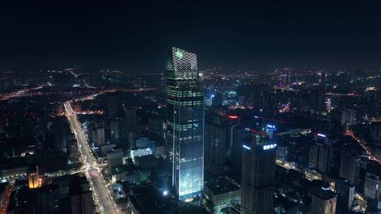 昆明恒隆广场夜景航拍