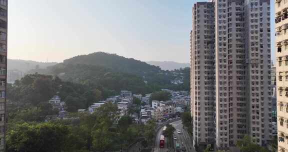 香港大埔墟新达广场航拍