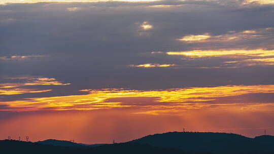 落日  夕阳延时空镜