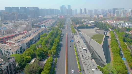 江苏省南京市建邺区城市风景航拍素材