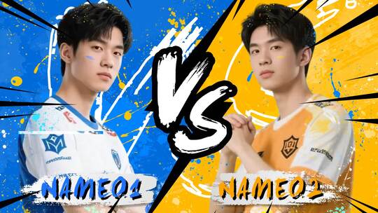 6色VS人物PK战队游戏队伍电竞比赛赛事