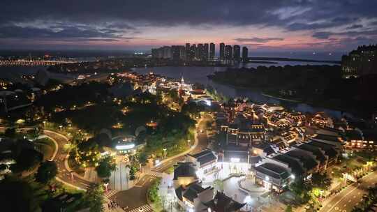 中国海南儋州市海花岛旅游度假区夜景