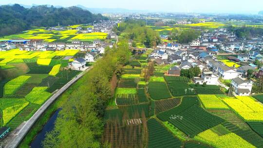 美丽乡村新农村航拍风景