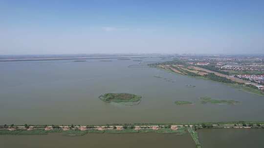 河北衡水衡水湖4A景区航拍