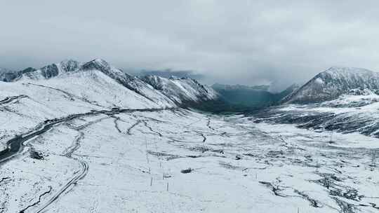 西藏昌都左贡雪山航拍0049